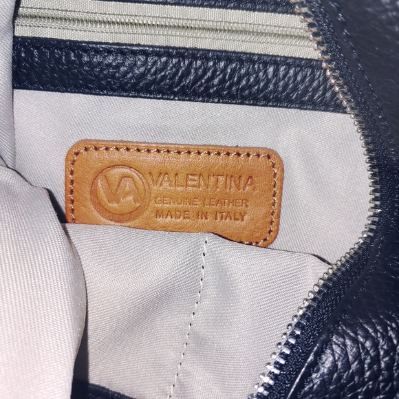 Valentina Italian Black Leather Backpack Handbag - Picture 5 of 11